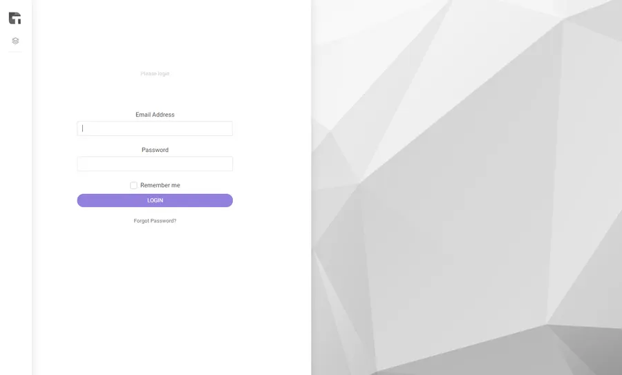 Flat-styled Perfex CRM customer login screen
