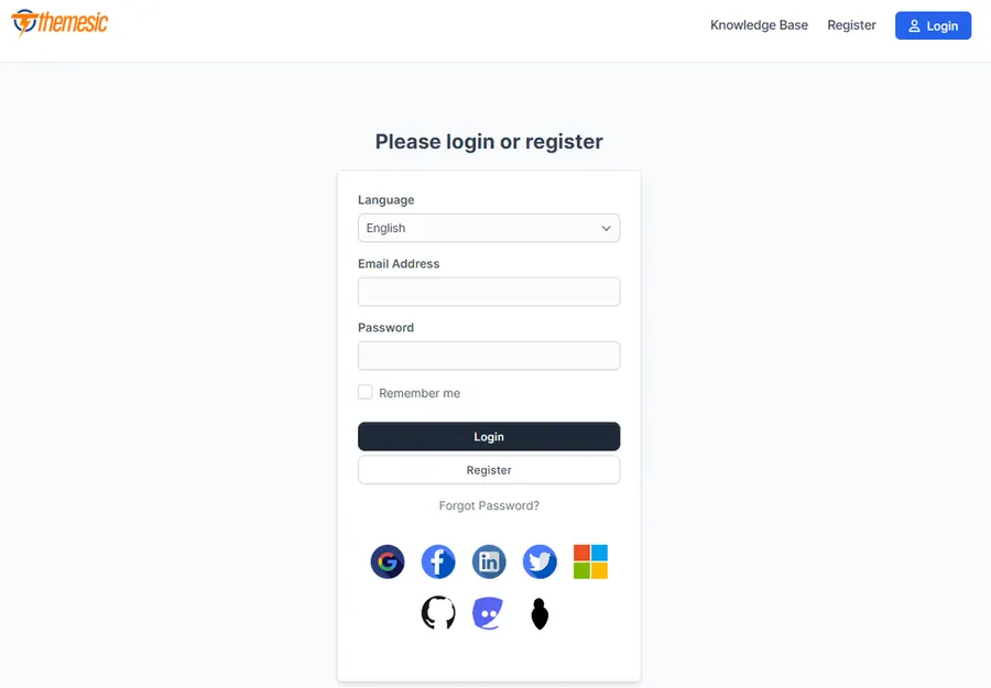Provider configuration and Redirect URI instructions on the Social Media Login settings page in Perfex CRM