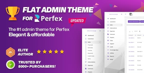 Perfex CRM Flat Admin Theme - screenshot