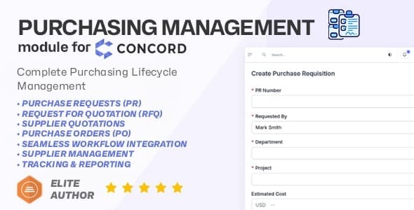 Purchase Management & Smart Workflow Module for Concord CRM - screenshot