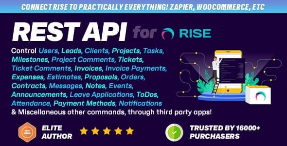 REST API Plugin for RISE CRM - screenshot